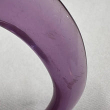 Vintage Translucent Purple Resin Bangle | Lavender Lucite Bracelet | Chunky Acrylic Bangle | Y2K Statement Jewelry