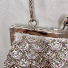 Vintage Gregory Ladner Beaded Sequin Evening Bag | White Bridal Clutch, Art Deco Style Purse