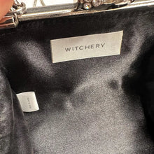 Witchery Black Silver Box Clutch Bag, Rhinestone Clasp Evening Purse, Metal Cage Chain Shoulder Bag, Y2K Party Handbag