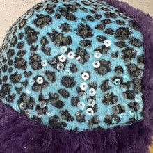 Vintage Faux Fur Trapper Cap | Sequin Leopard Print Y2K Statement Hat
