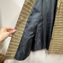 Vintage Gold Black Stripe Textured Blazer | Tailored Office Jacket | Made Australia
