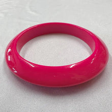 Vintage Hot Pink Acrylic Bangle Bracelet | Chunky Fuchsia Statement Bracelet | Retro Y2K Jewelry