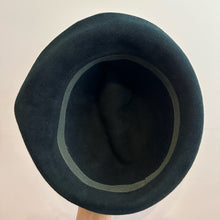Vintage Dark Green Felt Hat | Feather Trimmed Alpine Style (55cm)