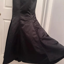 Vintage Black Satin Rhinestone Mermaid Evening Gown / Y2K One Shoulder Formal Maxi Dress / Old Hollywood Glam Prom Dress