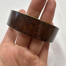 Vintage Wooden Bangle / Minimalist Dark Wood Bracelet / Natural Statement Cuff