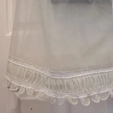 Vintage Pastel Yellow Sheer Nightgown Robe / Romantic Lace Peignoir / Fairy Coquette Lingerie Cover Up
