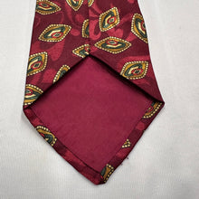 Vintage Australian ENVOY Necktie Burgundy Geometric Paisley Pattern Retro Tie