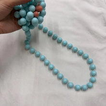 Vintage Turquoise Beaded Necklace / Long Layering Necklace / Double Strand Style / Minimal Statement Jewelry