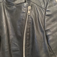 Vintage Clam Cuir France Leather Moto Jacket | Women's Cafe Racer with Cream Racing Stripes | 70s 80s French Biker