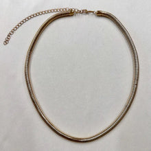 Vintage Gold Snake Chain Necklace / Thick Chain Necklace / Minimal Statement Necklace / 90s Y2K Jewelry / Chunky Gold Necklace