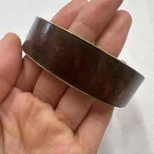 Vintage Wooden Bangle / Minimalist Dark Wood Bracelet / Natural Statement Cuff