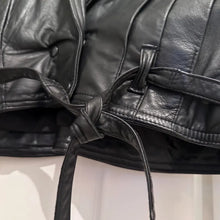 Vintage Australian Leather Jacket, 80s Black Pleated Panel Power Jacket, Size M