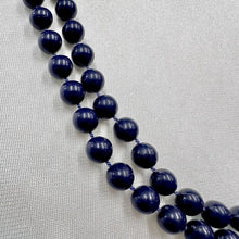 Vintage Dark Navy Double Strand Beaded Necklace | Classic Minimal Statement | Liberty’s Heart