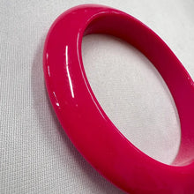 Vintage Hot Pink Acrylic Bangle Bracelet | Chunky Fuchsia Statement Bracelet | Retro Y2K Jewelry