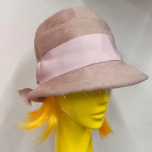 Vintage Bonhomme Paris Cloche Hat | Blush Pink Wool, 1960s Style Women's Hat
