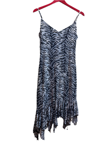 Y2K Zebra Midi Dress