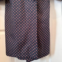 Vintage SmartEx Navy Patterned Robe | Unisex Smoking Jacket Style Dressing Gown | 80s Lounge Wear