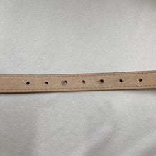 Beige Bow Belt / Vintage Inspired Faux Leather Ribbon Belt / Coquette Statement Waist Belt / Gold Tone Detail