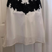 Vintage Black White Beaded Cocktail Dress | Art Deco Inspired Party Mini Dress