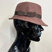 Vintage Light Mocha Wool Felt Fedora Hat | Classic Ribbon Band, Unisex (56cm)