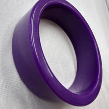 Vintage Purple Chunky Acrylic Bangle Bracelet | Bold Wide Statement Bracelet | Retro 90s Style Jewelry
