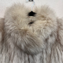 Vintage SAGA FOX Genuine Fox Fur Coat | Ivory Grey Long Hair Fur Jacket