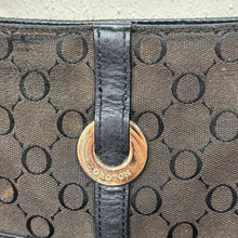 Oroton Monogram Canvas Crossbody Bag | Black Leather Trim, Australian Designer
