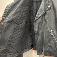 Whistles Black Leather Moto Biker Jacket | Genuine Leather YKK Zip Women's UK 10