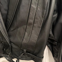 Vintage Australian Leather Jacket, 80s Black Pleated Panel Power Jacket, Size M