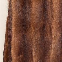 Vintage Genuine Mink Fur Stole Wrap with Fringe Trim | Long Brown Fur Shawl | Old Hollywood Glamour