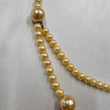 Vintage Cream Pearl Statement Necklace | Double Strand Graduated Design