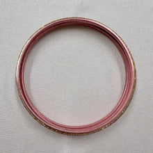 Vintage Gold Glitter & Metallic Pink Stacking Bangles Set of 4 | Sparkly Y2K Layering Bracelets | Fairy Jewellery