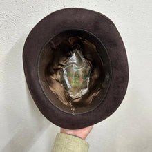 Vintage Brown Wool Alpine Fedora Hat | Rope Band Felt Hat | Traditional Tyrolean Style | Unisex | 55cm