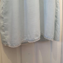 Vintage Baby Blue Maxi Nightgown / Lady Lyn Lace Nightdress / 70s Romantic Lingerie Dress