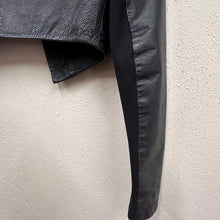 Portmans Cropped Black Leather Jacket | Minimalist Open Front Leather Bolero | Genuine Leather | Women’s Size 8