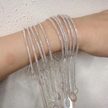 Vintage Wrap-Around Beaded Fringe Bracelet | Iridescent Sequin & White Bead Cuff | Boho Statement Jewelry