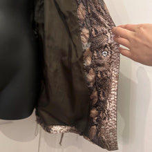 Vintage Snake Print Utility Jacket | Y2K Python Safari Lightweight Coat
