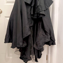 Vintage Nadine Black Sequin One Shoulder Gown | Asymmetrical Taffeta Bow Formal Dress ￼