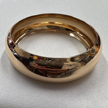 Vintage Gold Tone Dome Bangle | Chunky Statement Bracelet | Minimalist Cuff Jewelry | Retro Sculptural Bracelet