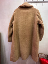 Camel Textured Faux-Fur Coat
