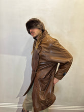 Vintage Tan Leather Coat
