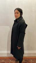 Y2k Black Wool Hooded Coat