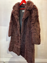 Vintage Brown Long Faux-Fur Coat