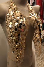 Gold Metal Disc Chain Top