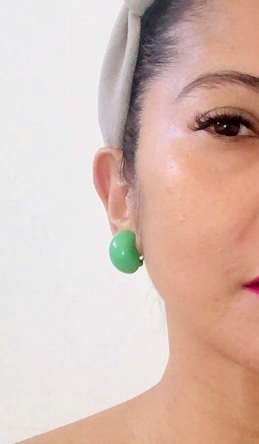 Retro lucite clip on earrings