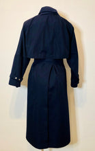 Vintage Navy Blue Classic Trench Coat