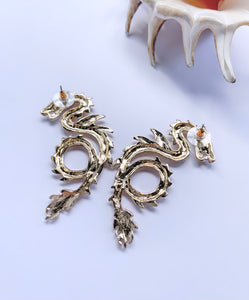 Spiked Dragon Statement Earrings
