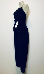 Exclusive to Liberty’s Heart - Midnight blue criss-cross straps corduroy jumpsuit