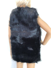 Black Faux Fur Longline Vest