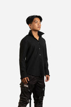 90s Black Shimmer Long Sleeve Shirt